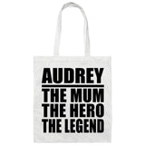 Audrey The Mum The Hero The Legend - Tote Bag White