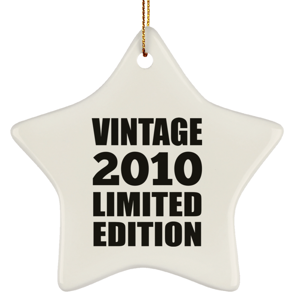 14th Birthday Vintage 2010 Limited Edition - Star Ornament
