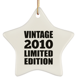 14th Birthday Vintage 2010 Limited Edition - Star Ornament