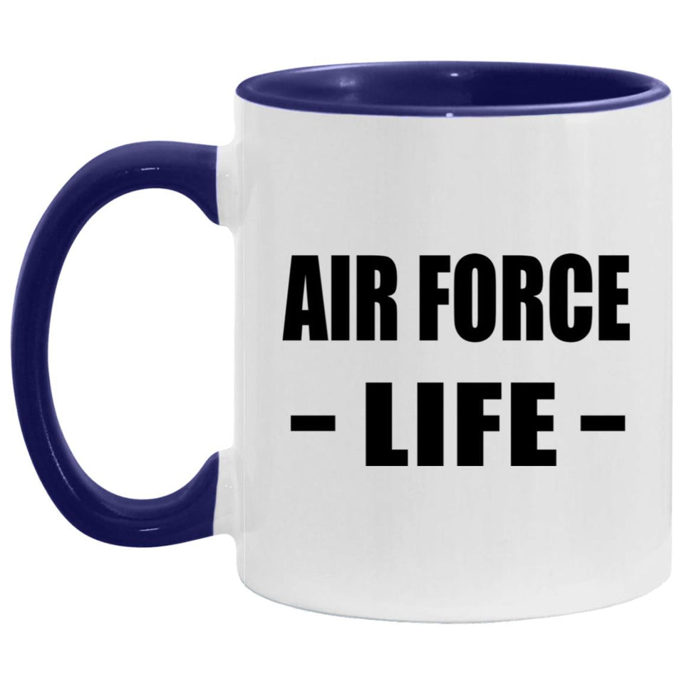 Air Force Life - 11oz Accent Mug Purple