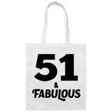 51st Birthday 51 & Fabulous - Tote Bag White