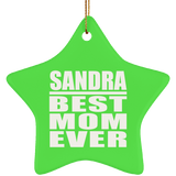 Sandra Best Mom Ever - Star Ornament