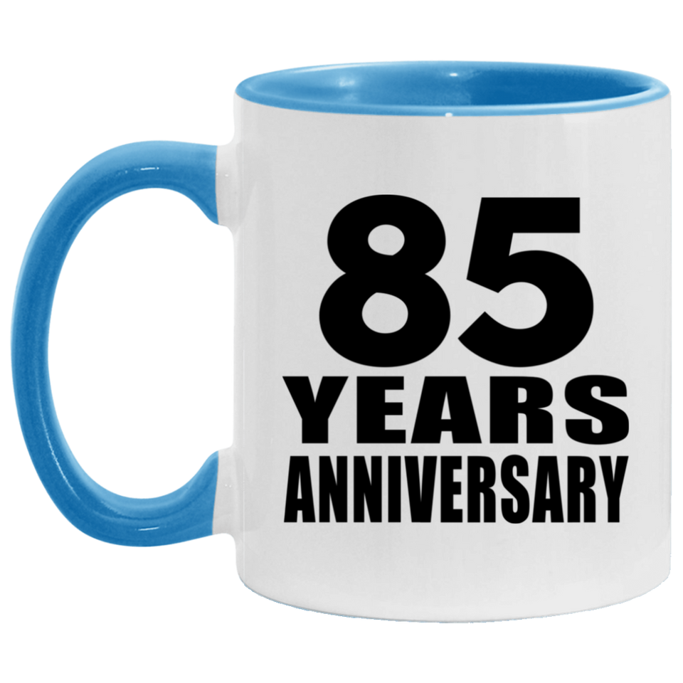 85th Anniversary 85 Years - 11oz Accent Mug Blue