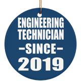 Engineering Technician Since 2019 - Circle Ornament