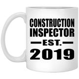 Construction Inspector Established EST. 2019 - 11oz Coffee Mug