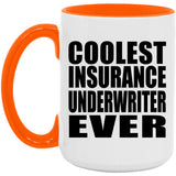 Coolest Insurance Underwriter Ever - 15oz Accent Mug Orange