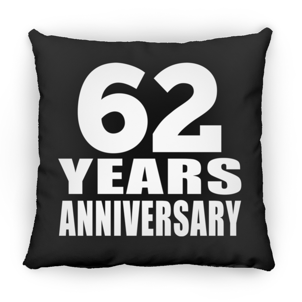 62nd Anniversary 62 Years - Throw Pillow Black