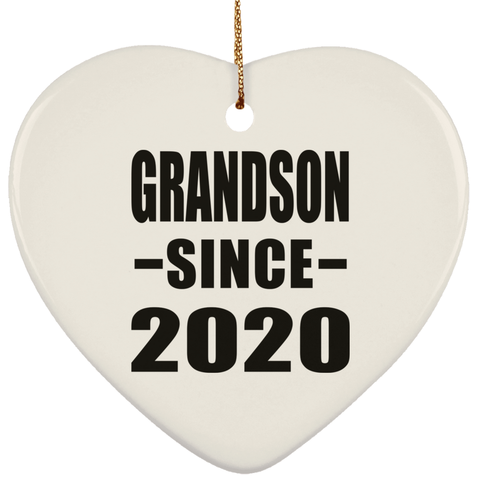 Grandson Since 2020 - Heart Ornament