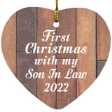 First Christmas With My Son In Law 2022 - Heart Ornament E
