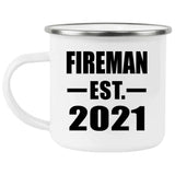 Fireman Established EST. 2021 - 12oz Camping Mug