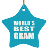World's Best Gram - Star Ornament