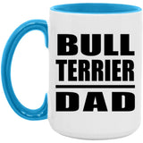 Bull Terrier Dad - 15oz Accent Mug Blue