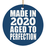 4th Birthday In 2020 Aged to Perfection - Circle Ornament
