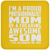Proud Photojournalist Mom Of Awesome Son - Drink Coaster