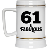 61st Birthday 61 & Fabulous - Beer Stein