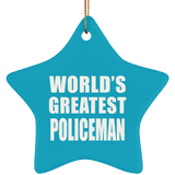 World's Greatest Policeman - Star Ornament