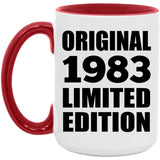 41st Birthday Original 1983 Limited Edition - 15oz Accent Mug Red