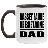 Basset Fauve De Bretagne Dad - 11oz Accent Mug Black