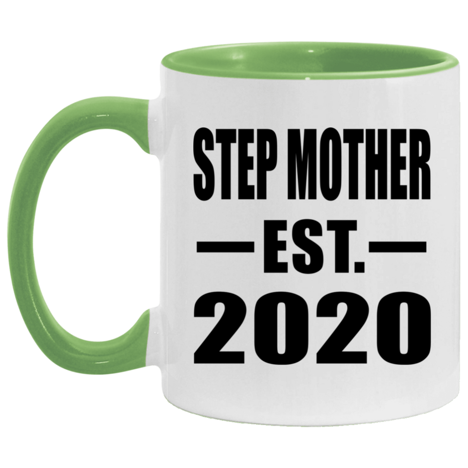 Step Mother Established EST. 2020 - 11oz Accent Mug Green
