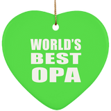 World's Best Opa - Heart Ornament