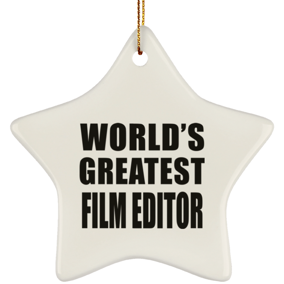 World's Greatest Film Editor - Star Ornament