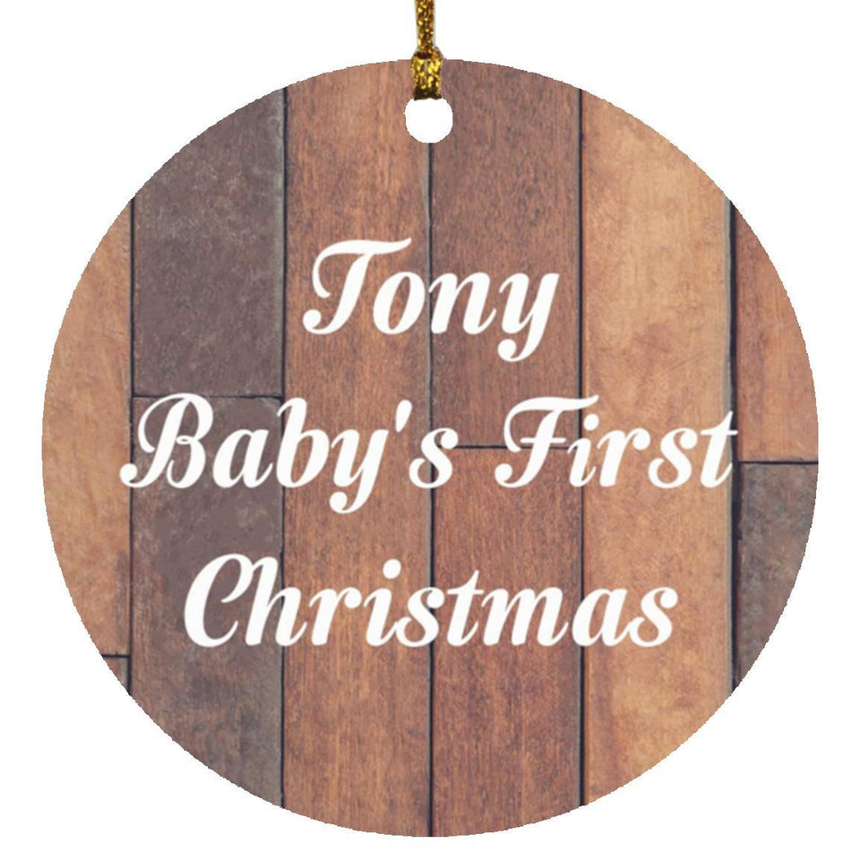 Tony Baby's First Christmas - Circle Ornament E