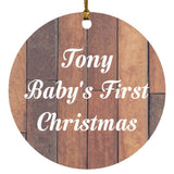 Tony Baby's First Christmas - Circle Ornament E