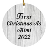 First Christmas As Mimi 2022 - Circle Ornament F