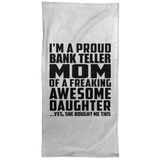 Proud Bank Teller Mom Of Awesome Daughter - Hand Towel