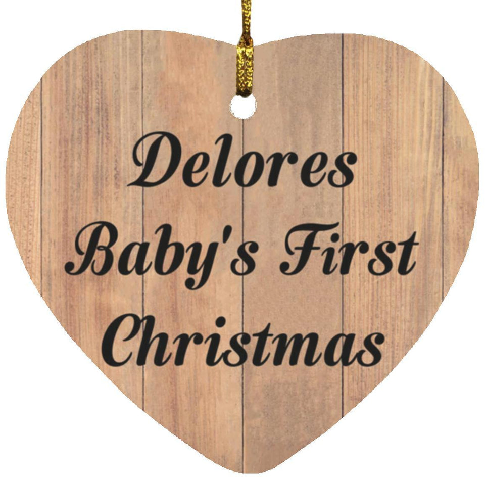 Delores Baby's First Christmas - Heart Ornament C