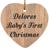 Delores Baby's First Christmas - Heart Ornament C