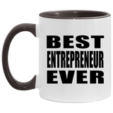 Best Entrepreneur Ever - 11oz Accent Mug Black