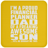Proud Financial Planner Dad Of Awesome Son - Drink Coaster