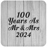 100th Anniversary 100 Years As Mr & Mrs 2024 - Drink Coaster F