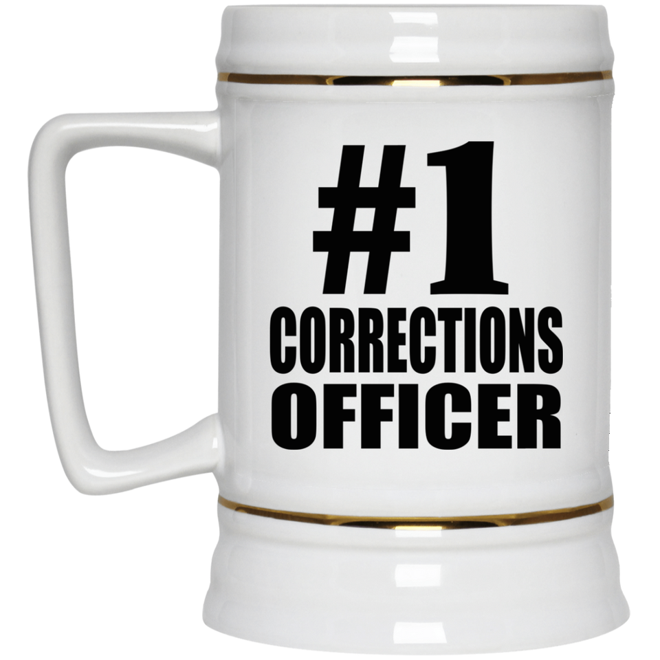 Number One #1 Corrections Officer - Beer Stein