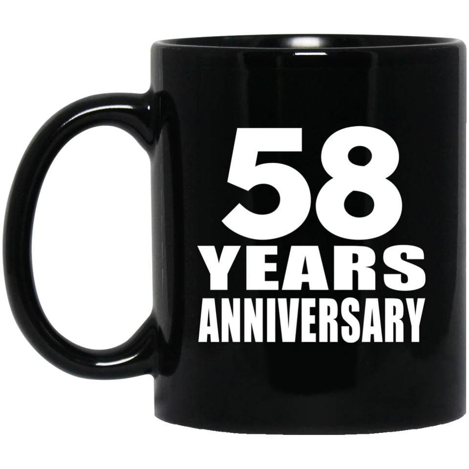 58th Anniversary 58 Years - 11 Oz Coffee Mug Black