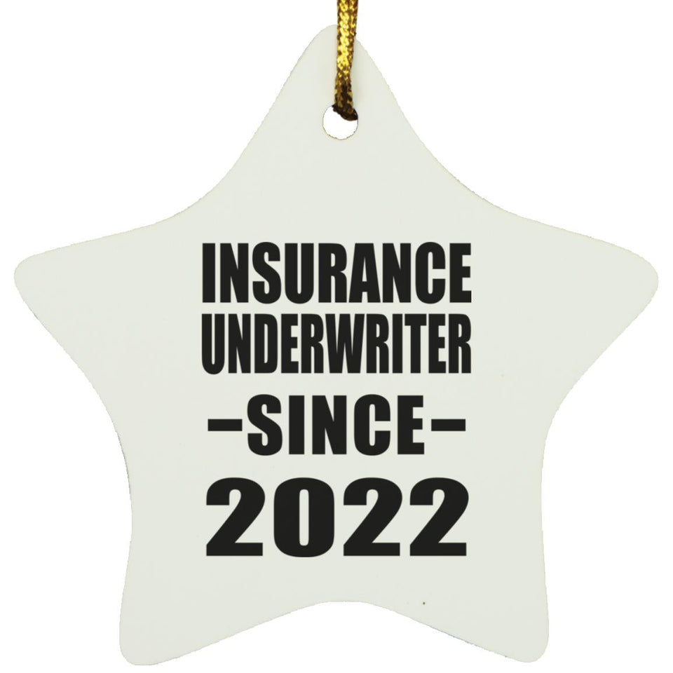 Insurance Underwriter Since 2022 - Star Ornament