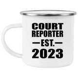 Court Reporter Established EST. 2023 - 12oz Camping Mug