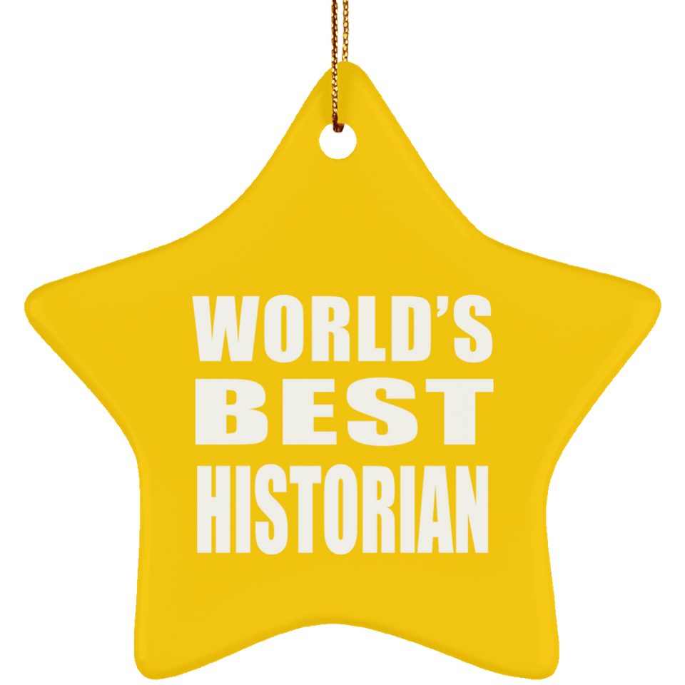 World's Best Historian - Star Ornament