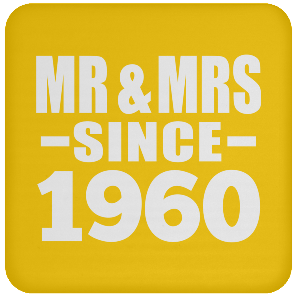64th Anniversary Mr & Mrs Since 1960 - Drink Coaster