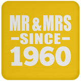 64th Anniversary Mr & Mrs Since 1960 - Drink Coaster