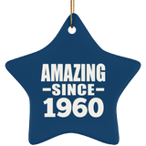 64th Birthday Amazing Since 1960 - Star Ornament