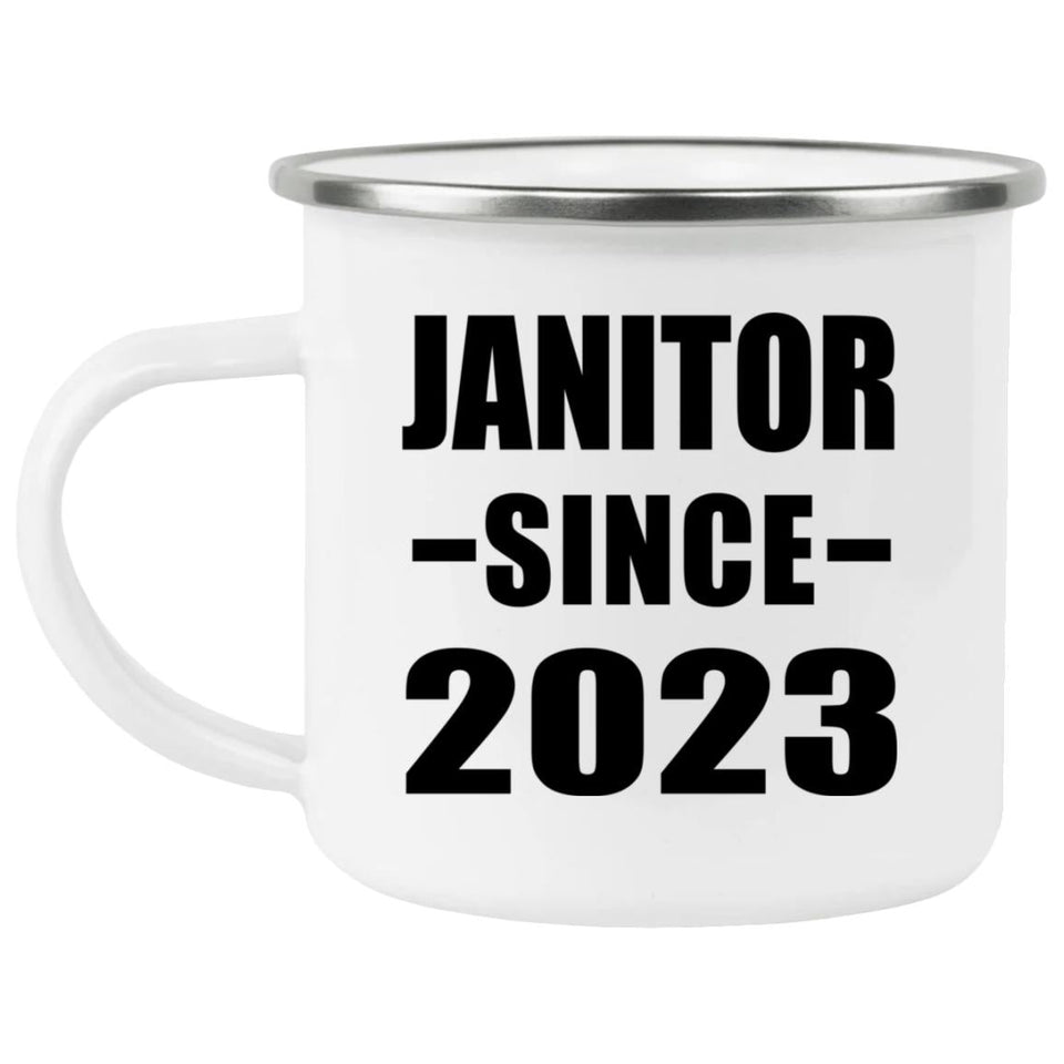 Janitor Since 2023 - 12oz Camping Mug