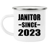 Janitor Since 2023 - 12oz Camping Mug