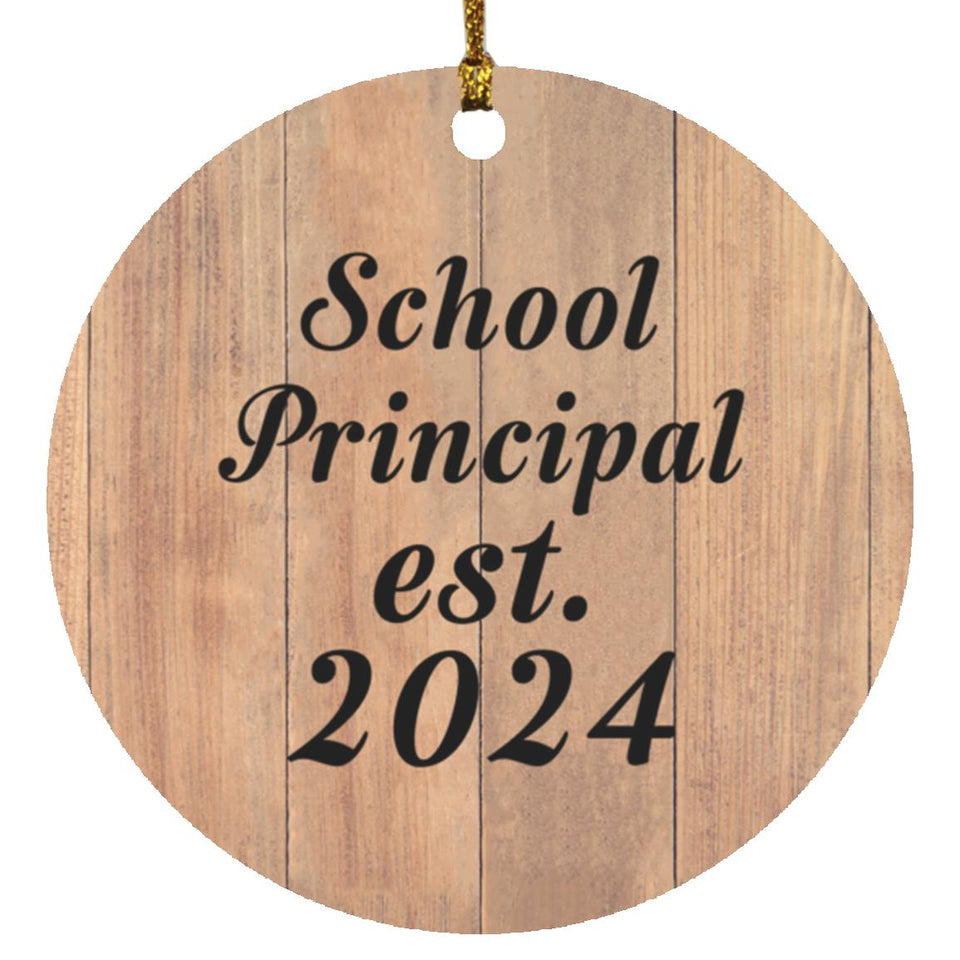 School Principal Established Est. 2024 - Circle Ornament C