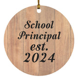 School Principal Established Est. 2024 - Circle Ornament C