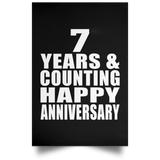 Happy 7th Anniversary 7 Years & Counting - Poster Portrait