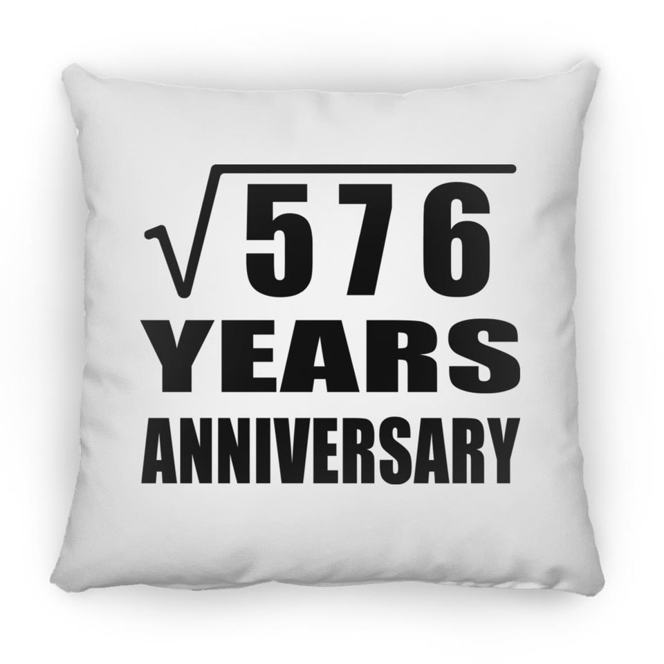 24th Anniversary Square Root of 576 Years Anniversary - Throw Pillow