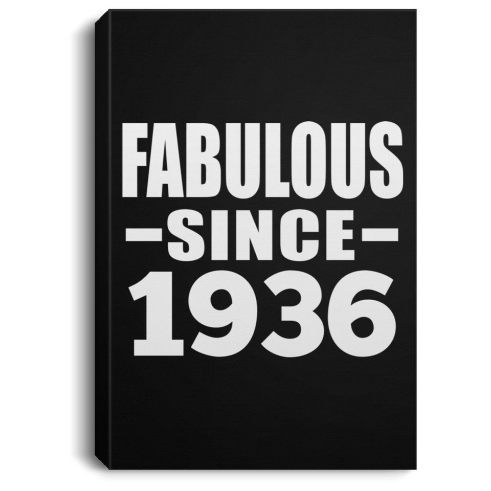 88th Birthday Fabulous Since 1936 - Canvas Portrait