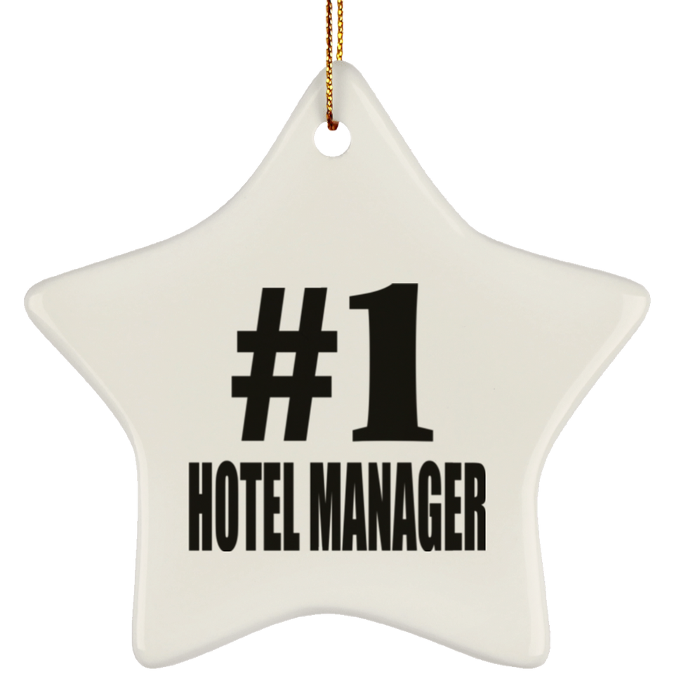 Number One #1 Hotel Manager - Star Ornament